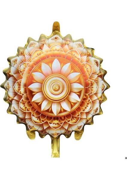 18 Inc Yuvarlak Ramazan Motifli Sarı Folyo Balon fiyatları