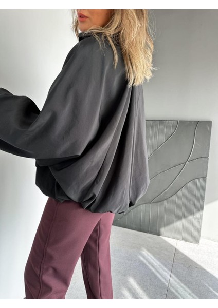 Egzotik Kadın Beli & Manşeti Büzgü Detaylı Mat Saten Kumaş Premiım Bomber Mont indirimleri