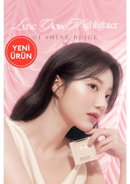 Inci Taneleriyle Yoğun Işıltı Sunan Özel Tasarımlı Aydınlatıcı Dasıque Luxe Glow Highlighter (#01 Shine Beige)