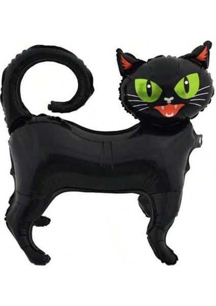 Ayaklı Siyah Kedi Folyo Balon 8132