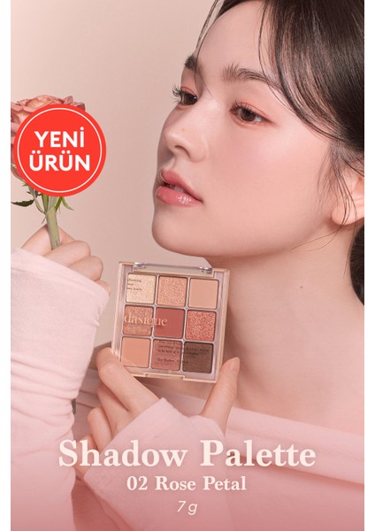 Mat ve Işıltılı Renk Seçenekleri Sunan Far Paleti Dasıque Shadow Palette (#02 Rose Petal)
