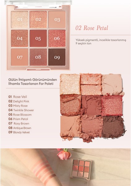 Mat ve Işıltılı Renk Seçenekleri Sunan Far Paleti Dasıque Shadow Palette (#02 Rose Petal) fiyatları