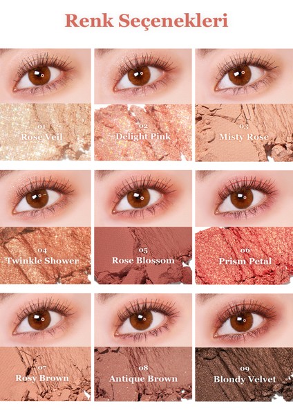 Mat ve Işıltılı Renk Seçenekleri Sunan Far Paleti Dasıque Shadow Palette (#02 Rose Petal) modelleri