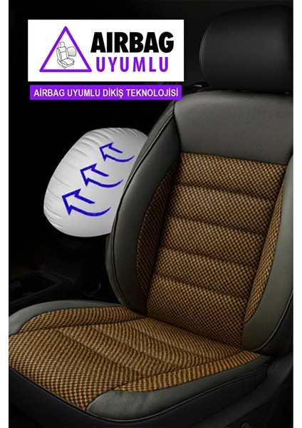 Rover 100 (Metro) (Xp) 114 Gtı/gt 16V Cat (90 Hp) 1992 Uyumlu Jakar Acıkahve Oto Kılıfı Tam Set modelleri