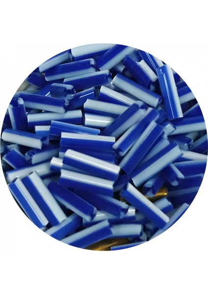 Uzun Boru Kesme Boncuk Çap 2mm Uzunluk 10 mm - 20 Gram - Mavi Beyaz - BNC236 fiyatları