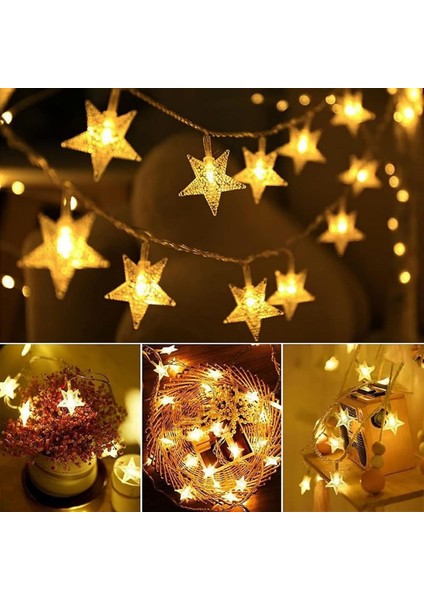 20 Adet Mini Yıldız LED 5 Metre Günışığı Rengi Dekoratif LED (5051) fiyatları
