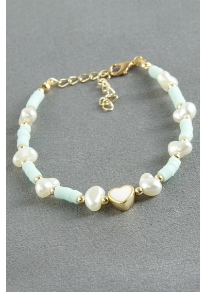 Kalp Fimo Inci Bileklik