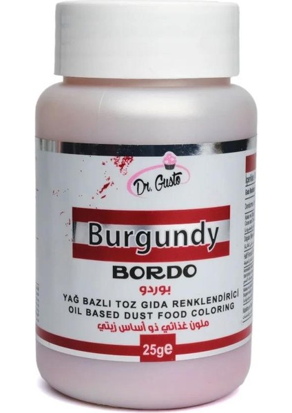 Yağ Bazlı Toz Boya Dr.gusto 25 gr Bordo