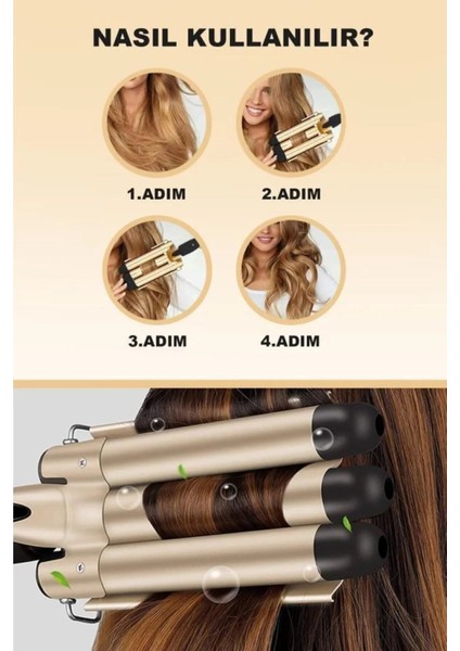 Pratik Çok Renkli Seramik Saç Dalgalandırıcı Şekillendirici fırsatları