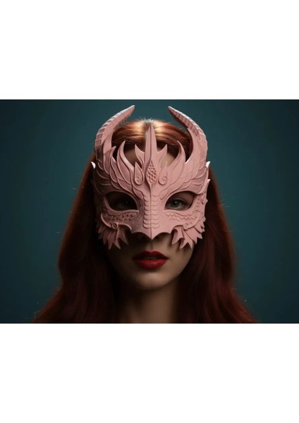 Ejderha Maskesi – Dekoratif ve Kostüm Kullanımına Uygun Maske