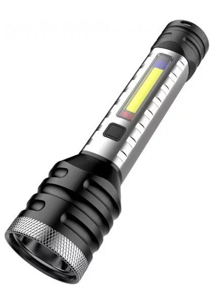 5W Cob ve LED Şarj Edilebilir El Feneri - Siyah (5051) fırsatları