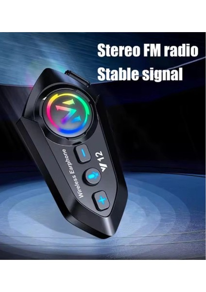 Y12 Motor Kask Kulaklık Rgb Modlu Radyolu Motosiklet Kulaklık 5.3 Bluetooth Intercom modelleri