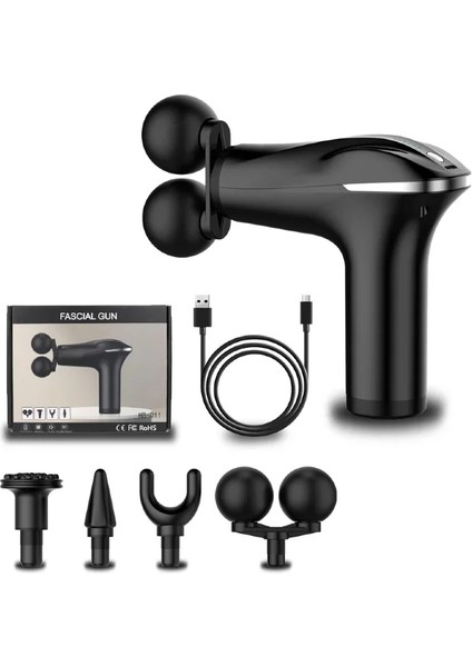 Akıllı Çipli Titreşimli Masaj Tabancası - 6 Hız Ayarlı, 4 Başlıklı, 3200 Rpm Güçlü Motor, Sessiz Taşınabilir Masaj Aleti (5051) fırsatları