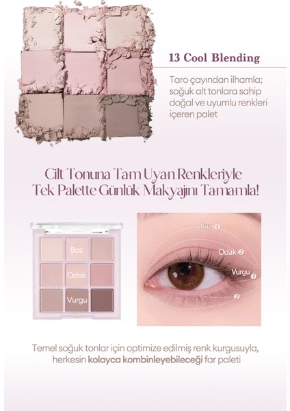 3 Farklı Mat Dokuda Renk Seçenekleri Sunan Far Paleti Dasıque Shadow Palette (#13 Cool Blending) fiyatları