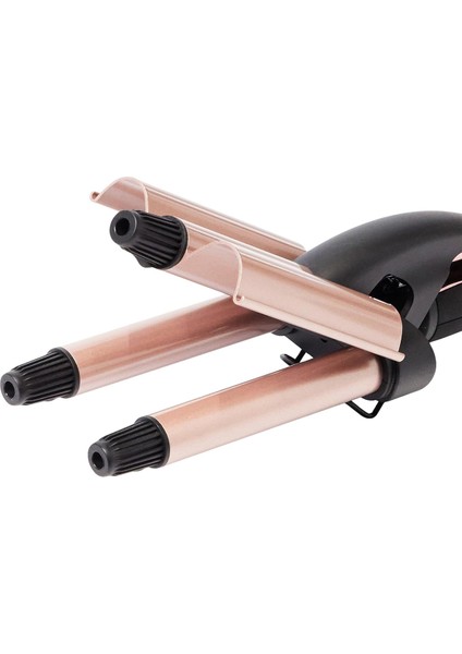 22MM Wag Saç Maşası, Seramik Kaplama, Rose Gold, Su Dalga Tasarımı modelleri