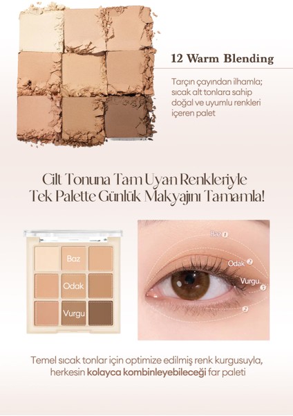 3 Farklı Mat Dokuda Renk Seçenekleri Sunan Far Paleti Dasıque Shadow Palette (#12 Warm Blending) fiyatları