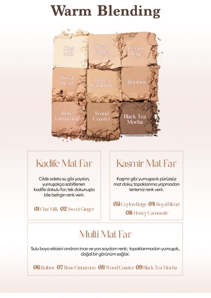 3 Farklı Mat Dokuda Renk Seçenekleri Sunan Far Paleti Dasıque Shadow Palette (#12 Warm Blending) fırsatları