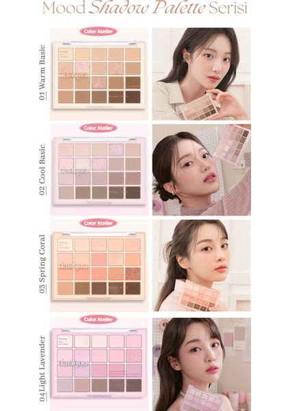 Mat ve Işıltılı Tonlardan Oluşan 20 Renkli Far Paleti Dasıque Mood Shadow Palette (02 Cool Basic) fırsatları