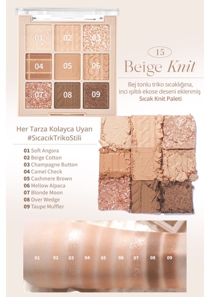 Mat ve Işıltılı Renk Seçenekleri Sunan Far Paleti Dasıque Shadow Palette (#15 Beige Knit) fiyatları