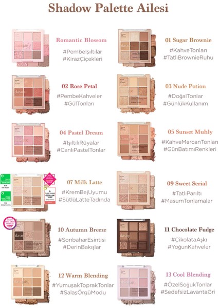 Mat ve Işıltılı Renk Seçenekleri Sunan Far Paleti Dasıque Shadow Palette (#15 Beige Knit) indirimleri