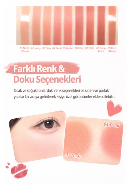 9 Renkli Ruj & Allık Paleti Dasıque Mood Painting Lip & Cheek Palette (01 Warm Coloring) modelleri