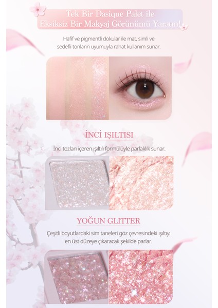 Mat ve Işıltılı Renk Seçenekleri Sunan Far Paleti Dasıque Shadow Palette (#romantic Blossom) fırsatları