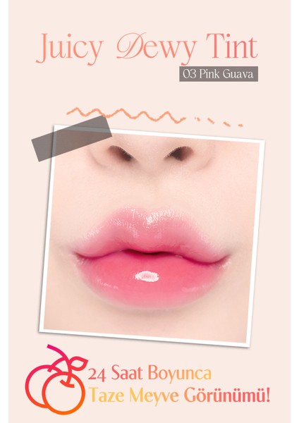 Yoğun Parlaklık ve Canlı Renkler Sunan Kalıcı Tint Dasıque Juicy Dewy Tint (#03 Pink Guava) fiyatları