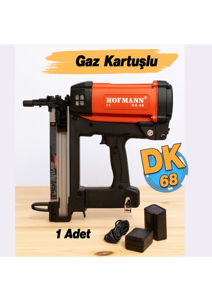 Gazlı DK68 Hafif Başlı Çivi Çakma Tabancası Şarjlı Bataryalı Pnömatik Çivi Çakma Döşeme Makinesi