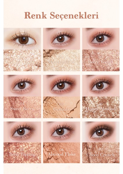 Mat ve Işıltılı Renk Seçenekleri Sunan Far Paleti Dasıque Shadow Palette (#09 Sweet Cereal) modelleri
