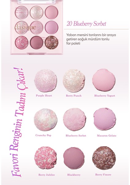 Mat ve Işıltılı Renk Seçenekleri Sunan Far Paleti Dasıque Shadow Palette (#20 Blueberry Sorbet) fiyatları