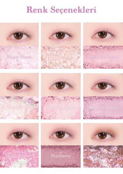 Mat ve Işıltılı Renk Seçenekleri Sunan Far Paleti Dasıque Shadow Palette (#20 Blueberry Sorbet) modelleri