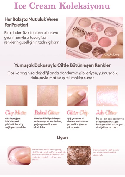 Mat ve Işıltılı Renk Seçenekleri Sunan Far Paleti Dasıque Shadow Palette (#20 Blueberry Sorbet) fırsatları