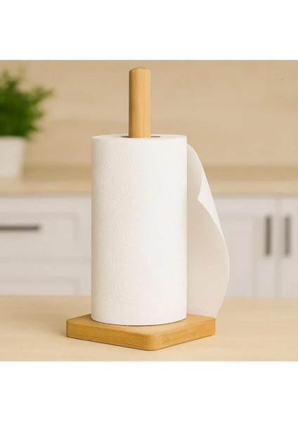 Kare Bambu Peçetelik Kağıt Havluluk Kaydırmaz Taban 1 Adet