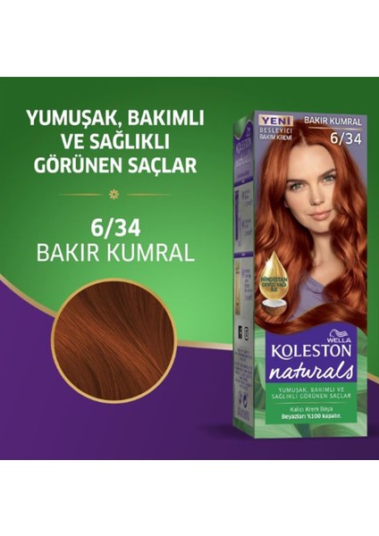 Naturals Saç Boyası Bakır Kumral 6/34 2x Paket fiyatları