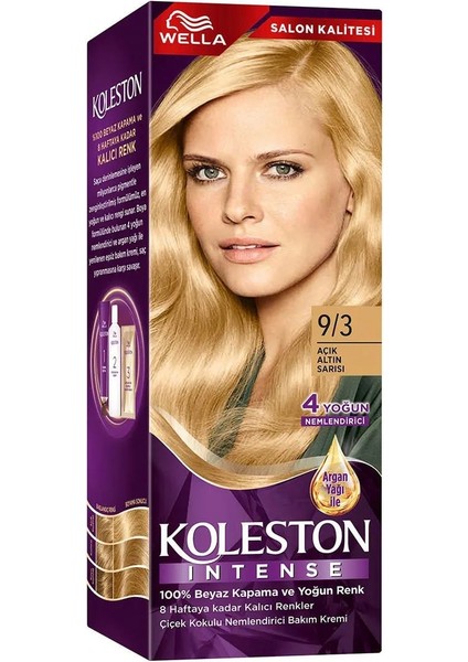 Koleston Intense Saç Boyası 9/3 Açık Altın Sarısı - Salon Kalitesi