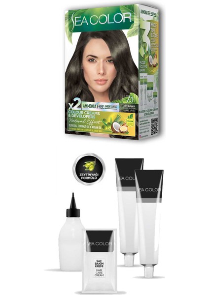 2 Tüp Krem Saç Boyası Seti Küllü Kumral No:7.1 fiyatları