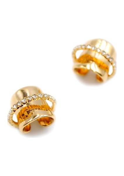 2'li Halka Kıkırdak Küpe - Altın