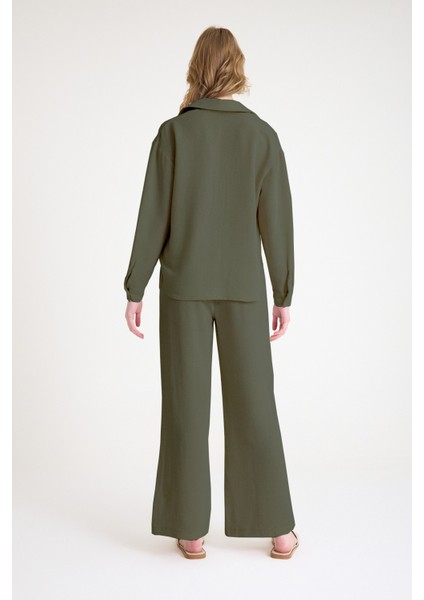 Keten Günlük Haki Ikili Takım Alt Üst