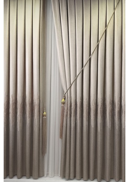 Alevli Pano Fon Perde Krem Renk 1 / 3 Sık Pileli ( Tek Kanat ) Pano, Fon, Tül, Perde, fiyatları