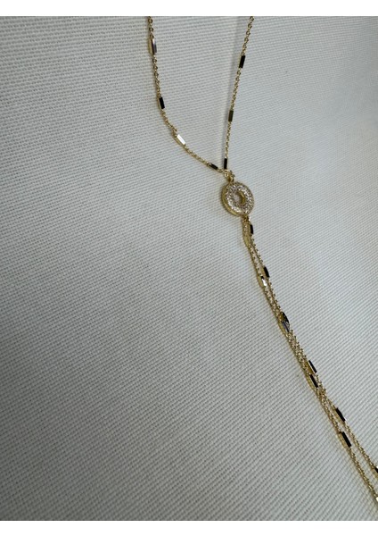 Sallantılı Uzun Zincir Taşlı Kolye fırsatları