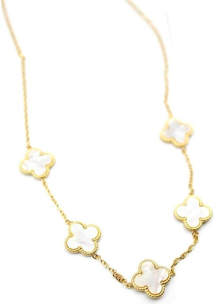 Vc Yonca Kolye - Beyaz