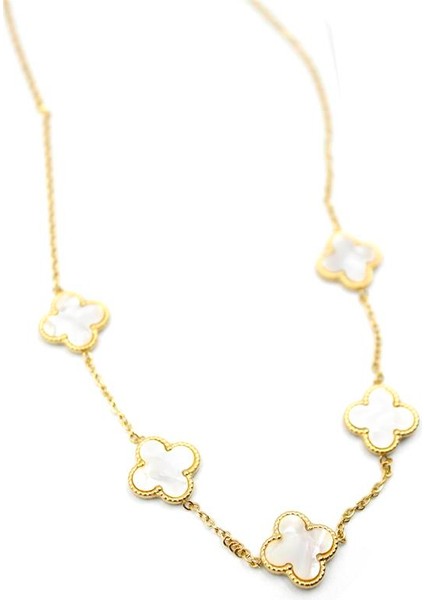 Vc Yonca Kolye - Beyaz fiyatları