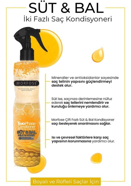 Çift Fazlı Süt & Bal Kondisyoner Fön Suyu 400 ml - Mrfs modelleri