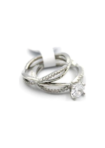 Taşlı Tek Taş Yüzük - Gümüş fiyatları