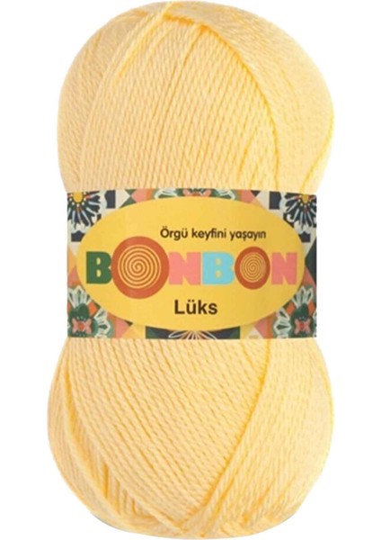 1 Adet Lüks Patik Ipi Yünü Bebe Sarı 98292