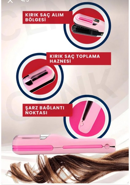Pembe Saç Kırık Alma Makinesi, Güçlü ve Kolay Kullanım, Çok Renkli modelleri