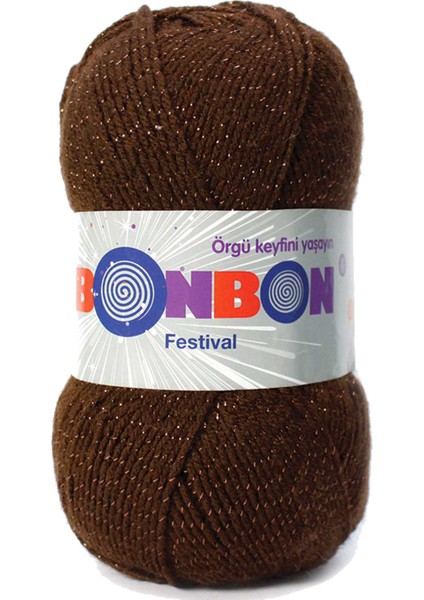 1 Adet Festival Simli Örgü Ipi Yünü Renk NO:219