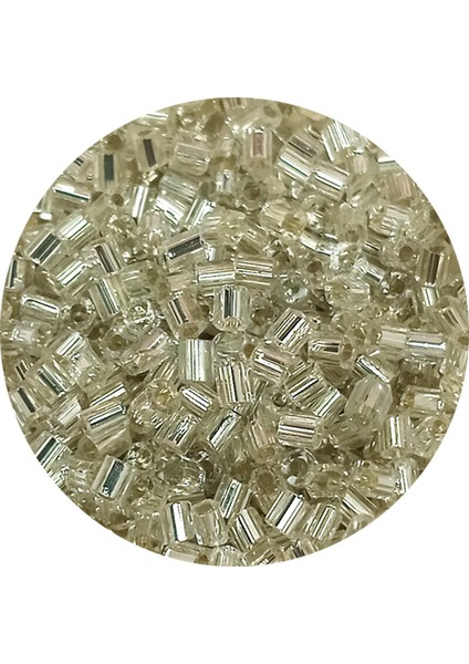 Kesme Cam Boncuk 2mm - 60 Gram - Şeffaf Gümüş - BNC378 fiyatları