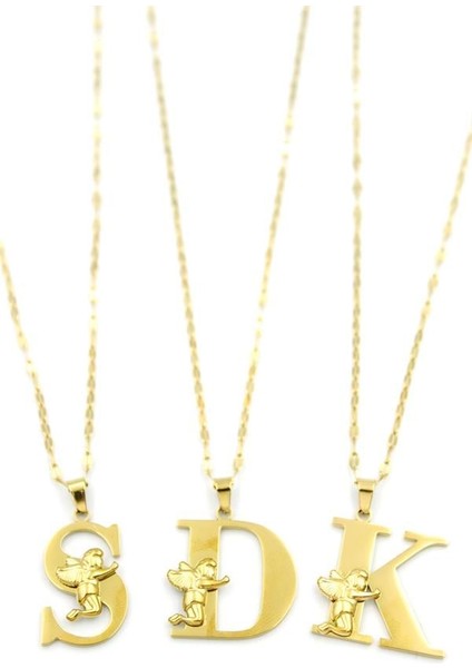 24'lü Harf Kolye - Altın