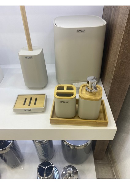 Akrilik Banyo Aksesurı Fırça Çöp Kovası Sabunluk fiyatları